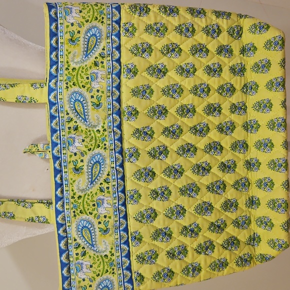 Vera Bradley 2006 Retired Citrus Elephamt Tote Bag Large 13x14.5" - Picture 3 of 15